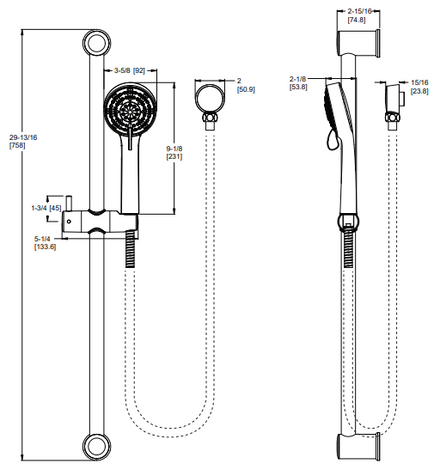 Pfister Faucets Pfister Handheld Shower Slide Bar Kit