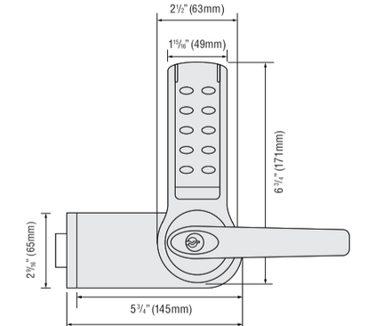 Codelocks Cl4000 Electronic Glass Door Lock