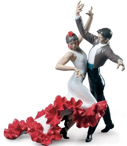 Lladro Flamenco Dancers Couple Figurine