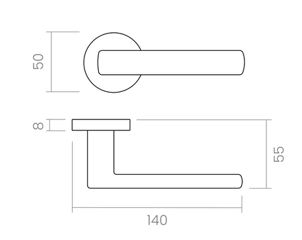 Groel Dadá Door Handle Set On Round Rose