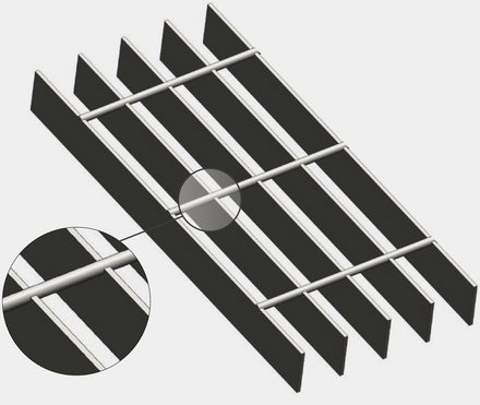 Baldassar Electro-Welded Stainless Steel Grating Reinforced Steel