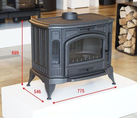 kratki Wood burning cast iron stove KRATKI K9 Ø 150 10 kW