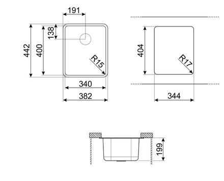 Smeg VSTR34 Kitchen Sink