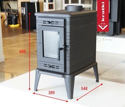 Kratki Wood Burning Cast Iron Stove Kratki K10 Ø 150 10 Kw