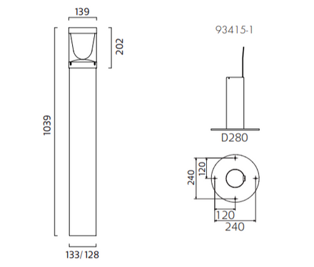 Zerolighting Convex Outdoor Bollard Lights
