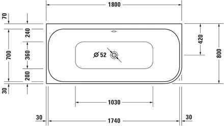 Duravit Happy D.2 Corner Bathtub