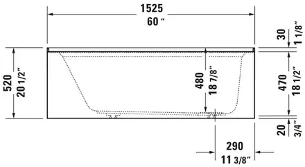 Duravit Architec Alcove Bathtub Alcove