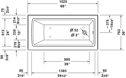 Duravit Architec Alcove Bathtub Alcove