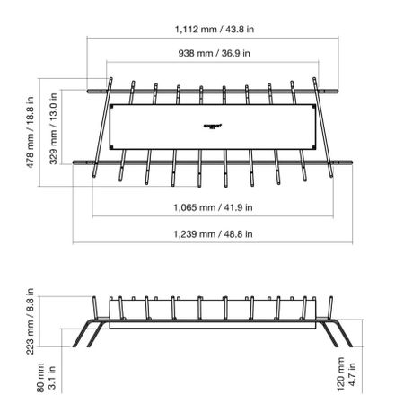 Ecosmart Fire Heritage Grate 50 Fireplace