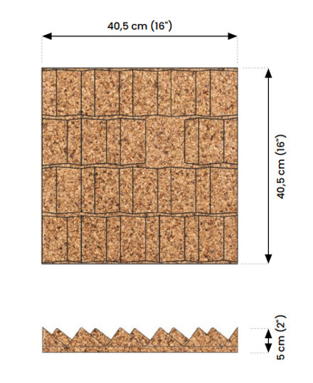 Greenmood Brickx Acoustic Cork Wall