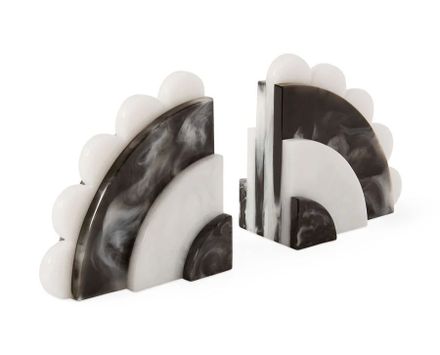 Jonathan Adler Como Black & White Bookends