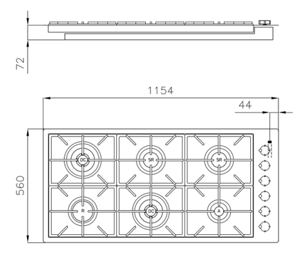 Foster Cooker Hob Foster Milano Gas Hobs