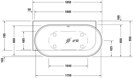 Duravit Luv Corner Bathtub