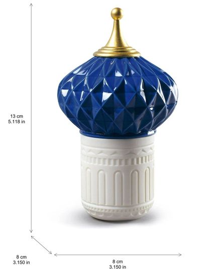 Lladro Blue Spire Candle 1001 Lights Unbreakable Spirit Scent