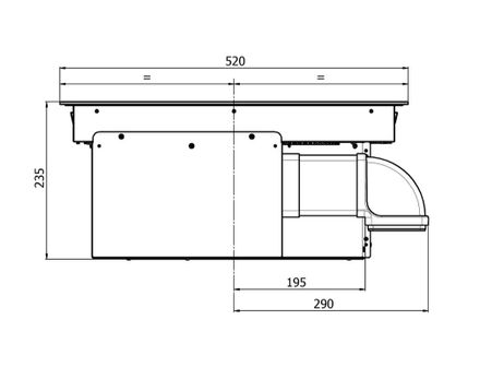 Galvamet Start 80 Matte Black Venting Hobs