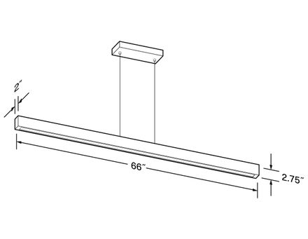 Cerno Una 66 With Lutron Linear Pendant