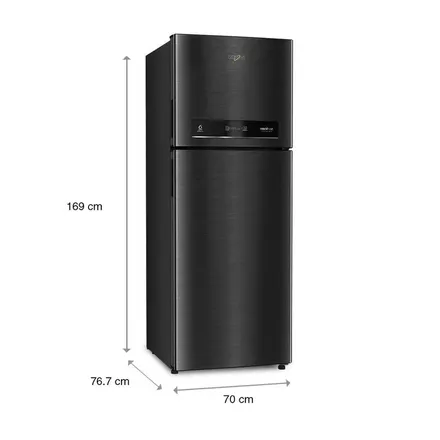 Whirlpool Intellifresh 411L 2 Star Convertible Frost Free Double-Door Refrigerator