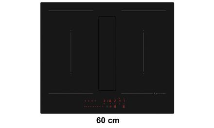 Galvamet Perfecto 60-80 Glossy Black Venting Hob