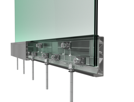 Faraone Ninfa 56 Ultra Slim Design Glass Railing System
