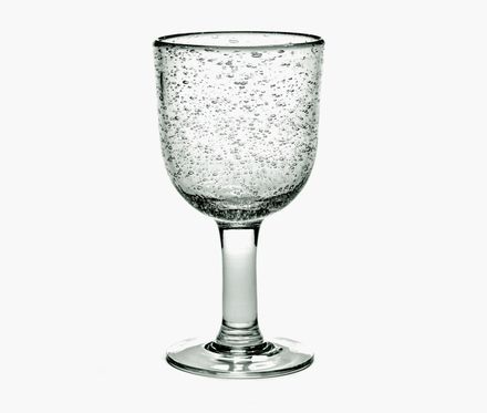 Serax Red Wine Glass Transparent With Bubbles Pure