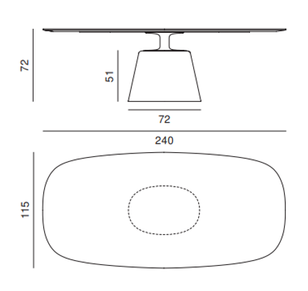 Mdf Italia Rock Table Maxi