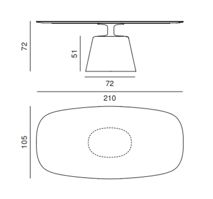 Mdf Italia Rock Table Maxi