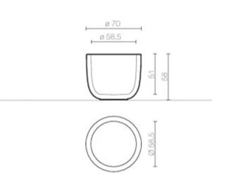 Serralunga Cup Big Planter Corten Planter