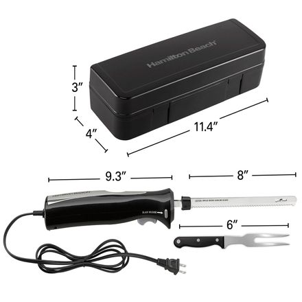 Hamilton Beach Electric Knife Set With Cool-touch Ergonomic Handle And Storage Case