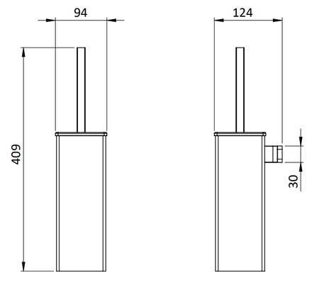 Crosswater Rotar Toilet Brush Holder