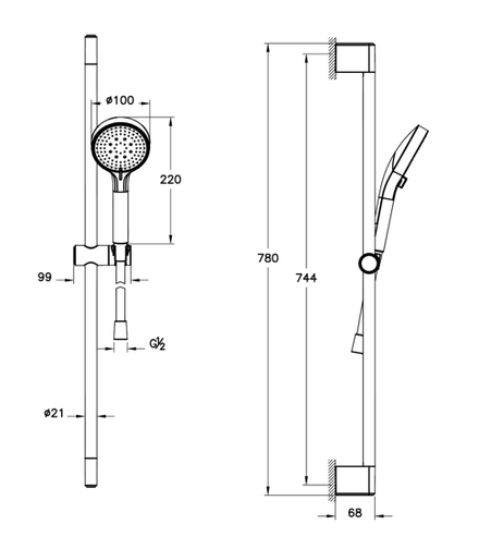 Vitra Base Round Riser Rail Kit