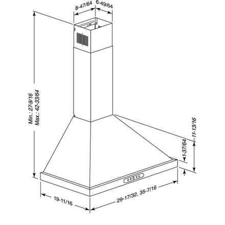 Broan-nutone Broan-NuTone Elite EWP1 Series Chimney Range Hood