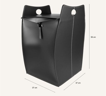 Limacdesign Laundry Basket In Leather Paul