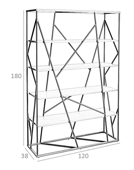 Angel Cerda Black Steel And Walnut Wood Shelf