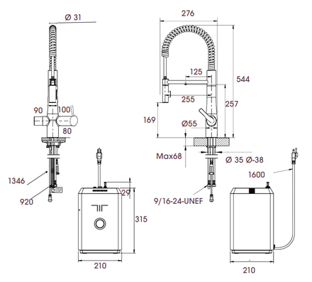 Triflow Hybrid Flex 4 In 1 Boiling Tap