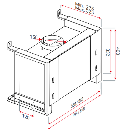 Luxair 60cm - 90cm Integrated Cooker Hood