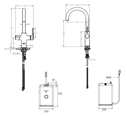 Triflow Hybrid Pro 4 In 1 Boiling Tap Chrome