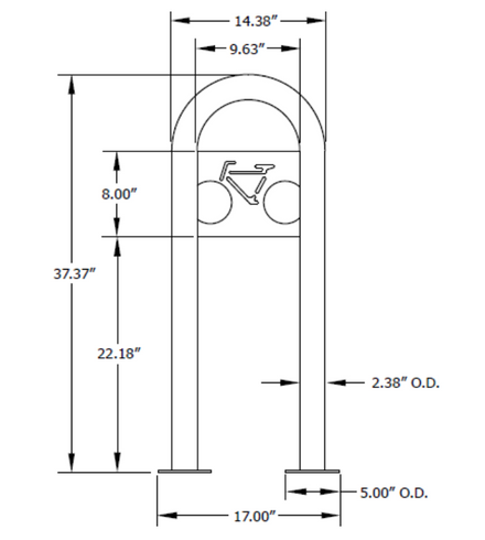 Anova Marquee Bike Post Surface Mount
