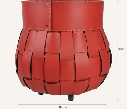 Limacdesign Storage Basket In Woven Leather Treccio Habita