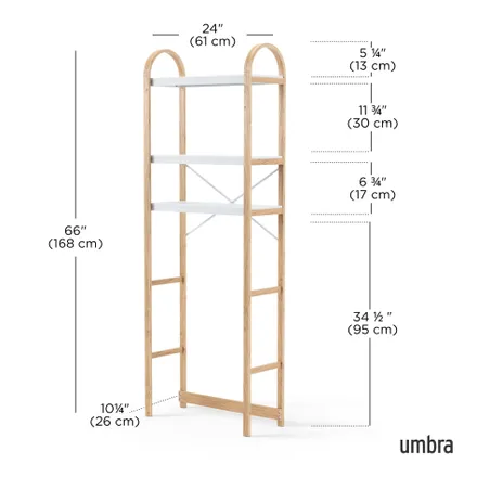 Umbra Bellwood Over The Toilet Shelf