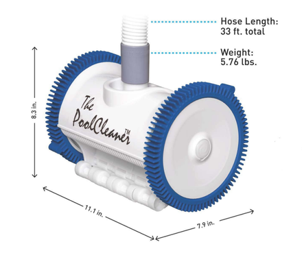 Hayward The Poolcleaner 4-wheel Suction Cleaner, White