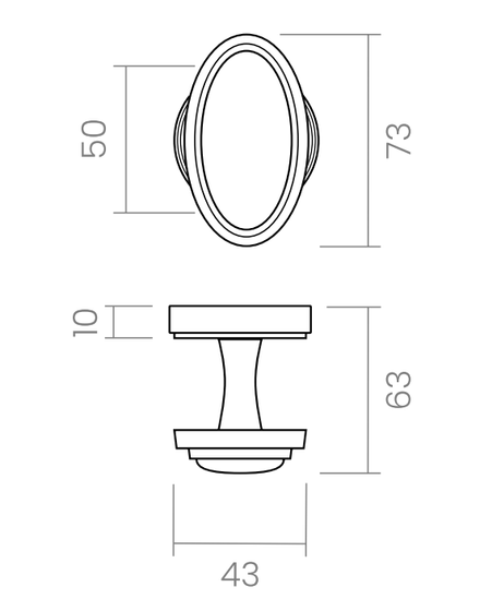 Groel Elisabeth Door Handle Set On Round Rose