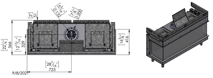Ortal Wilderness Three Sided 51 Fireplace
