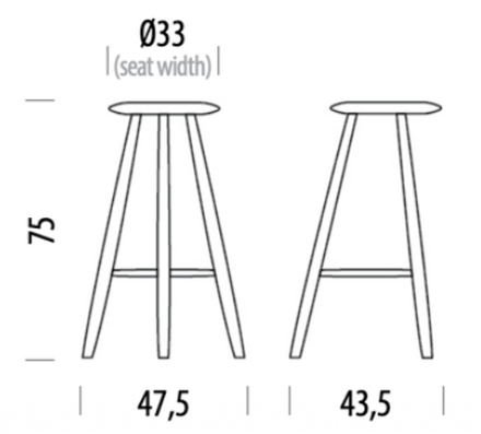 Gazzda Blanc Bar & Counter Stool