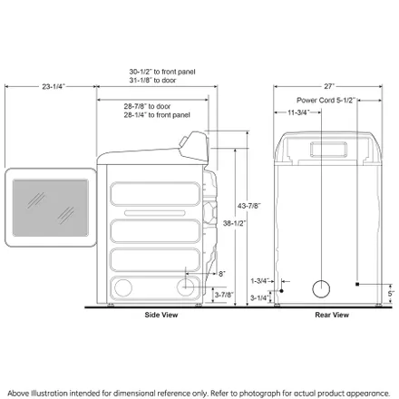 Ge Appliances GE Profile™ Energy Star® 7.4 Cu. Ft. Capacity Aluminized Alloy Drum Electric Dryer