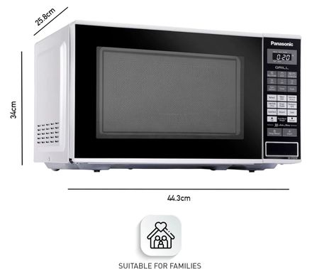 Panasonic 20l Grill Microwave Oven (Nn-gt221wfdg, White, Power Grill)