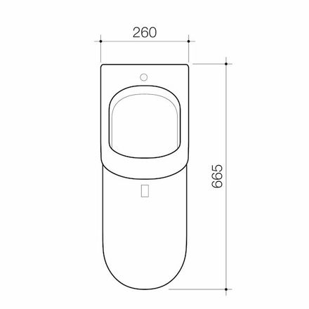 Caroma Cube 0.8l Electronic Urinal Series Ii Nz Fit Out