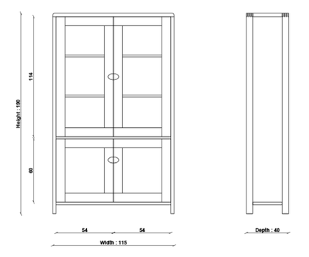 Ercol Bosco Dining Display Cabinet