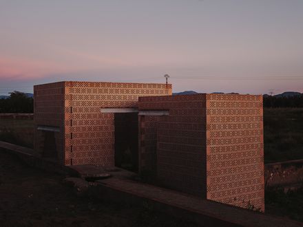 Ceramic Pavilions In The Northern Fields Of Valencia