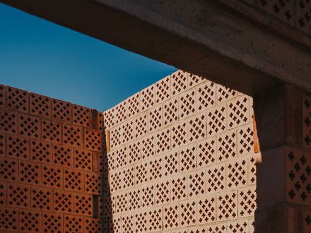 Ceramic Pavilions In The Northern Fields Of Valencia