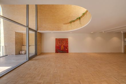 A House Looking to A Cedrus Tree